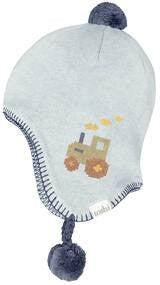 Organic Earmuff Beanie Storytime Mr Tractor [siz:xs]