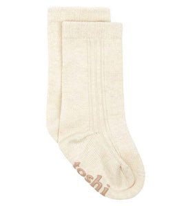 Organic Knee Socks - Dreamtime Feather [siz:3-6 Months]