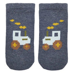 Organic Baby Socks Jacquard Mr Tractor [siz:1-2y]