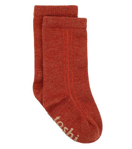Organic Knee High Socks - Dreamtime Saffron [siz:1-2 Years]