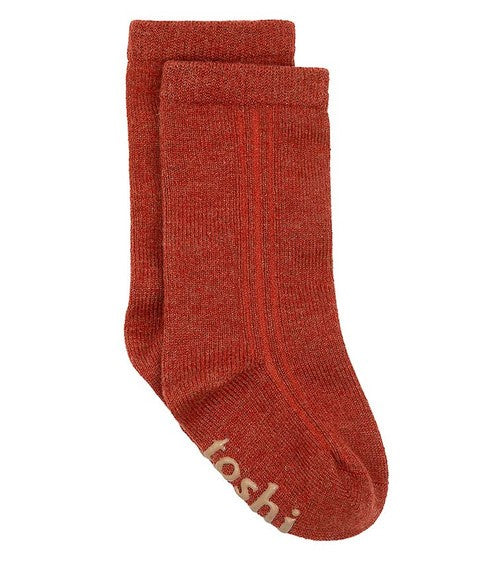 Organic Knee High Socks - Dreamtime Saffron [siz:3-4 Years]