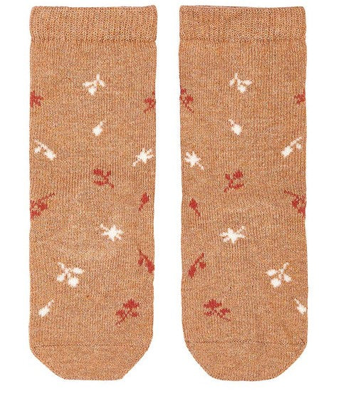Toshi Organic Baby Knee High Socks - Maple Leaves [siz:6-12 Months]