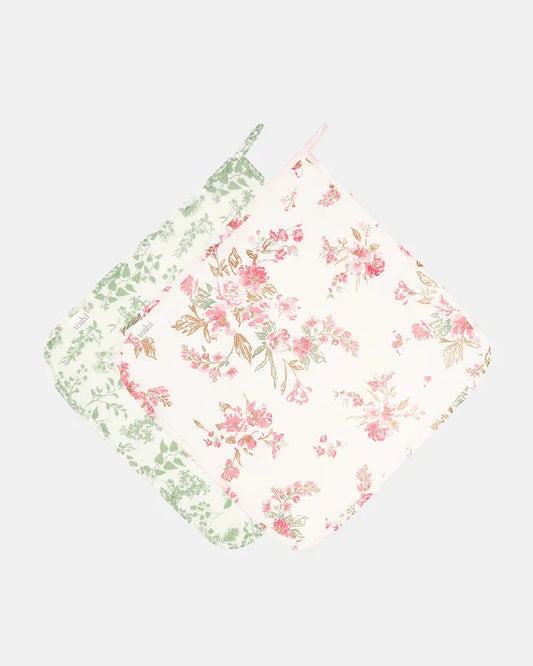 Baby Washcloth Muslin 2 Pcs- Spring Meadow 