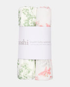Baby Washcloth Muslin 2 Pcs- Spring Meadow 