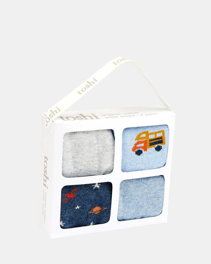 Organic Socks Gift Box Ankle Handsome [siz:0-6m]