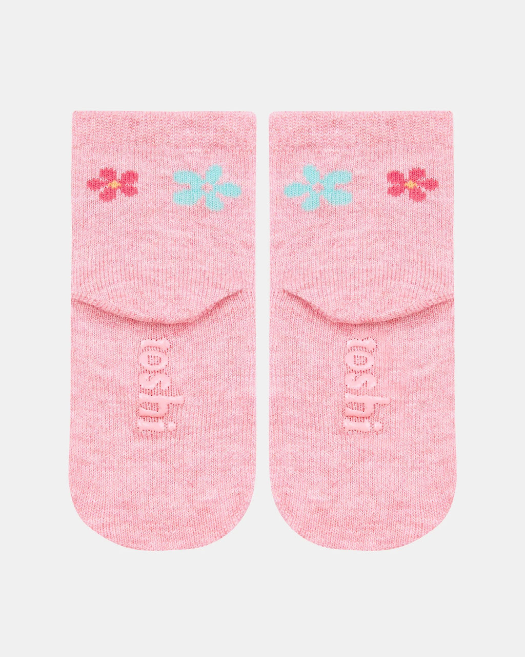 Organic Socks Ankle Jacquard - Daisy [siz:1-2y]