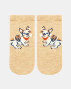Organic Socks Ankle Jacquard - Frenchie [siz:0-3m]