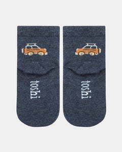 Organic Socks Ankle Jacquard - High Country [siz:1-2 Yrs]