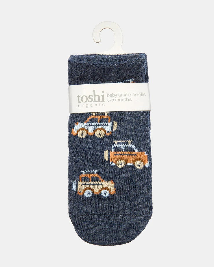 Organic Socks Ankle Jacquard - High Country [siz:1-2 Yrs]