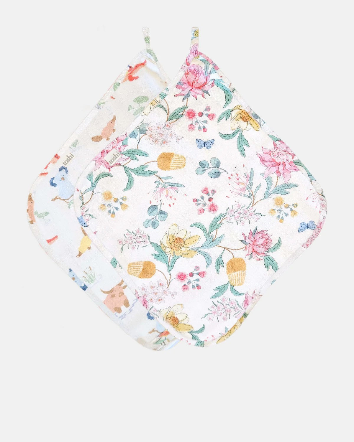 Baby Washcloth Muslin-2pcs-waratah Dawn 