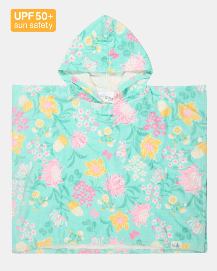 Hooded Towel Paradise - Waratah Mint [siz:3-5]