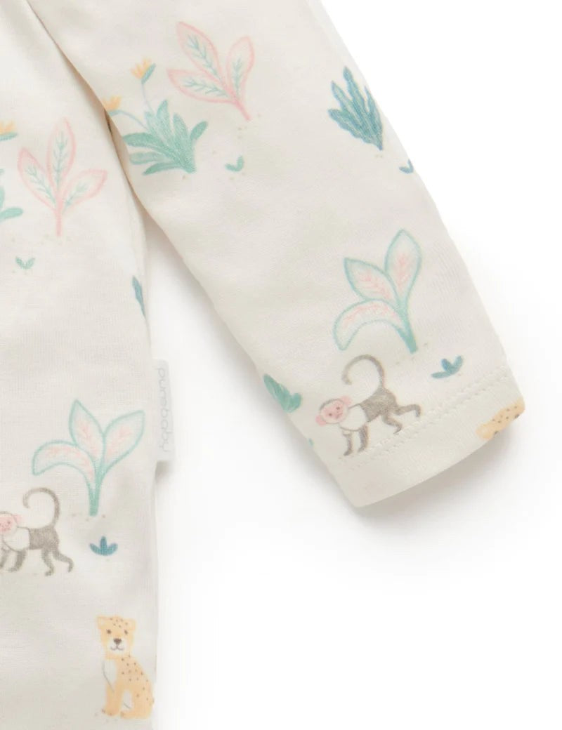 Printed Zip Growsuit Jungle Dream Print (0) [sty:000]