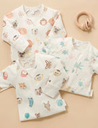 Printed Zip Growsuit Jungle Faces Print (0) [siz:00]