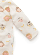 Printed Zip Growsuit Monkey Business Print (00) [siz:000]