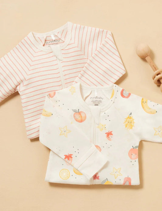 2 Pack Digital Zip Growsuit Juicy Print [siz:000]