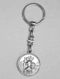 St. Christopher Silver Keyring 