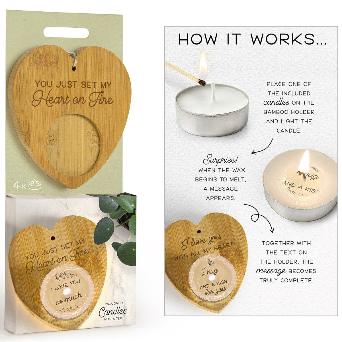 Surprise Candle - Heart On Fire