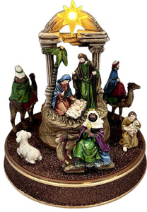 Carousel Nativity Set With Led Lights And Music 