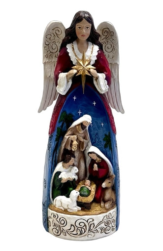 Resin Angel Nativity Scene