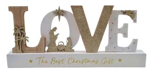 Wooden Nativity Piece - Love