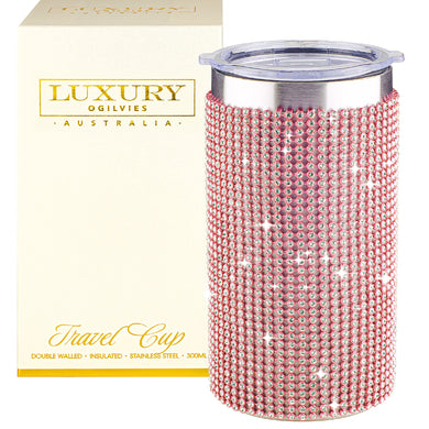 Diamonte Travel Cup - Pink