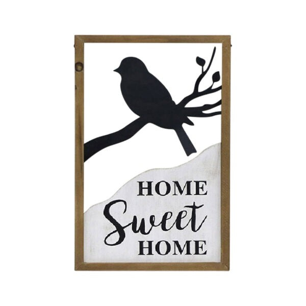 Wall Art - Home Sweet Home Metal Bird