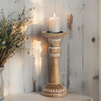 Wood Canlde Holder 