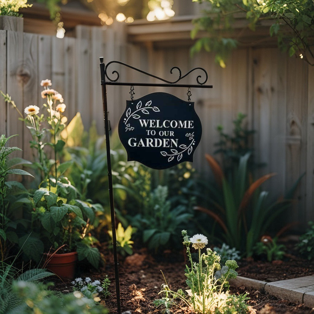 Welcome To Our Garden Stake