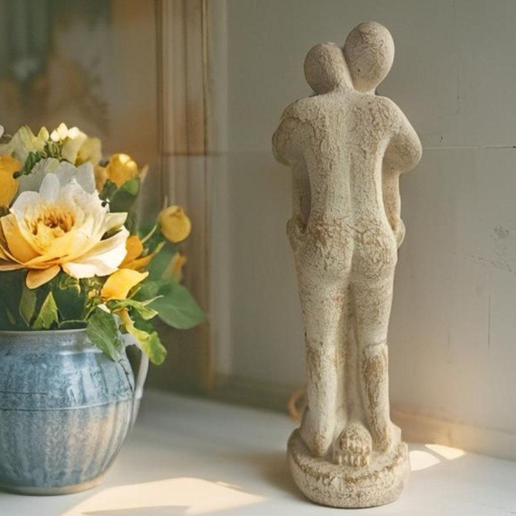 Statue Hugging Couple
