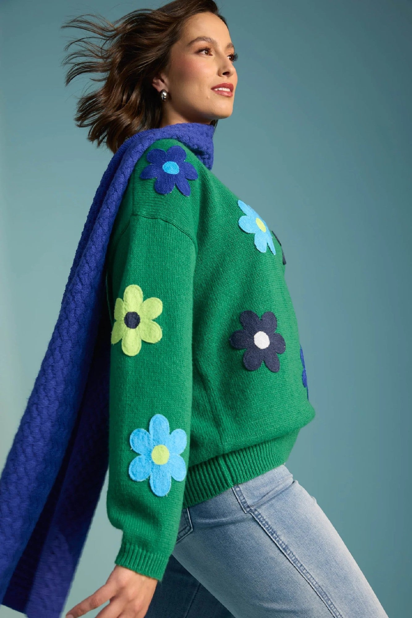 Delpi Jumper Blue/oasis [siz:xs/s]
