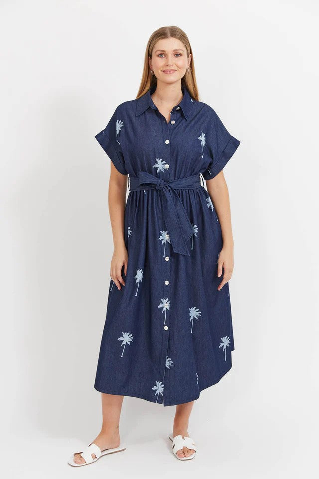 Montego Denim Shirt Dress - Indigo [siz:small]