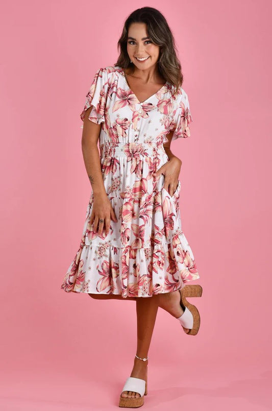 Pixie Dress - Hawaiian Breeze White [siz:xl] 