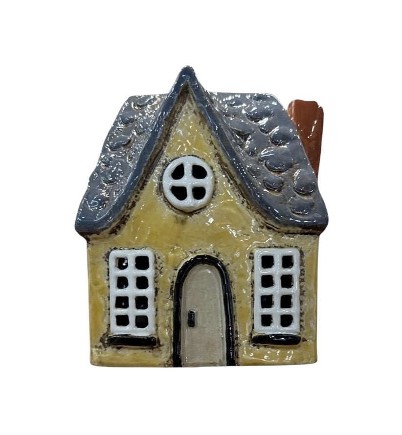 Tealight - Ceramic Yellow Thatch Cottage