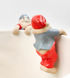 Gnome With Pants Down Pot Hanger Blue & Red
