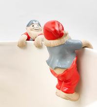 Load image into Gallery viewer, Gnome With Pants Down Pot Hanger Blue &amp; Red
