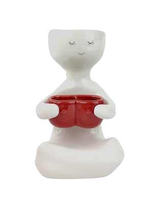 Kinky Lady Person Holding A Pot Planter Berry