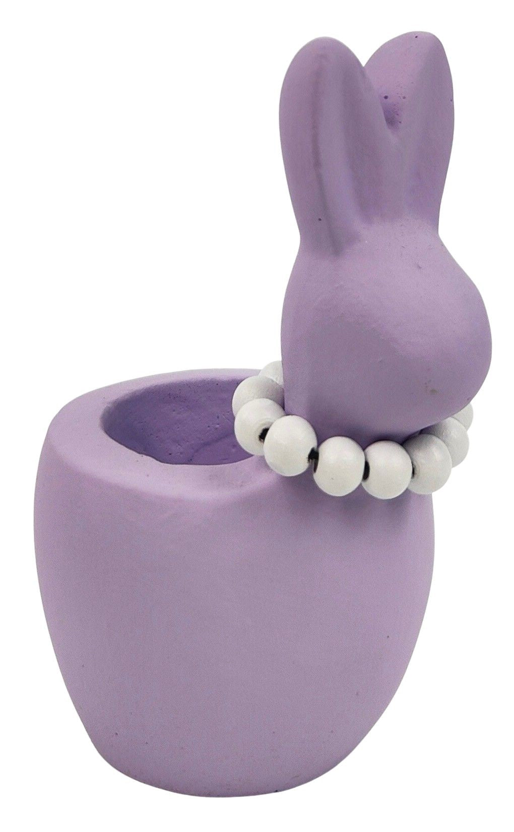 Cute Bunny With Pearls Planter Lilac