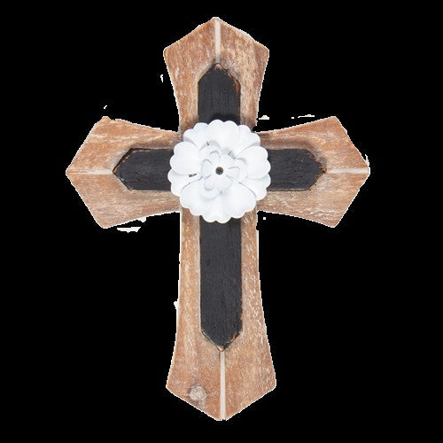 Wood & Metal Wall Decoration Cross 
