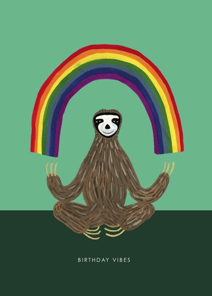Card - Rainbow Sloth
