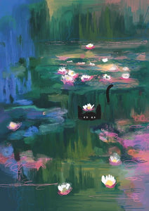 Card -claws Monet Waterlily