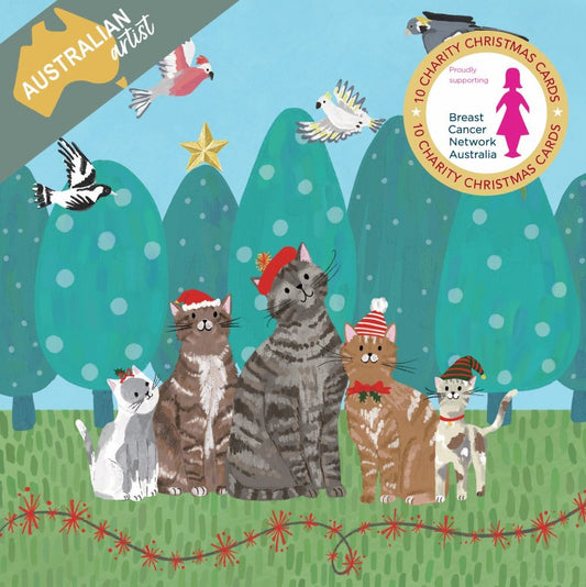 Bcna - Charity Christmas Cards -santa Cats