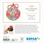 Rspca Charity Christmas Card Floral Bauble