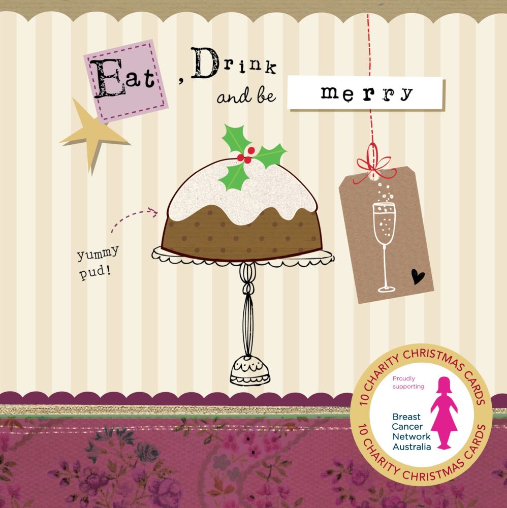 Charity Christmas Card Wallet - Eat Drink And Be Merry