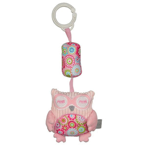 Pink Pattern Owl Chime Toy
