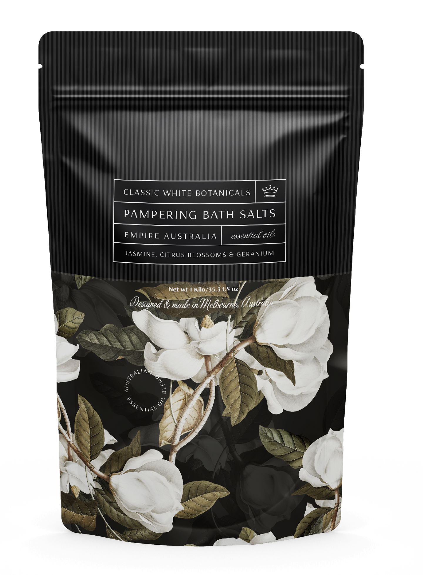 Classic White Floral Jasmine,citus & Geranium Bath Salt  1kilo 