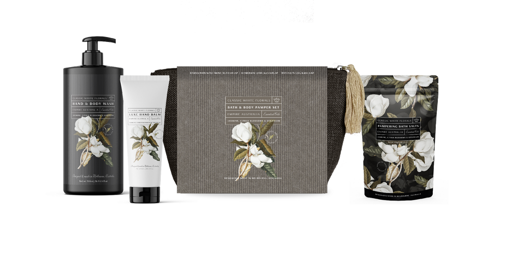 Classic White Floral Jasmine, Citus & Geranium Gift Set 
