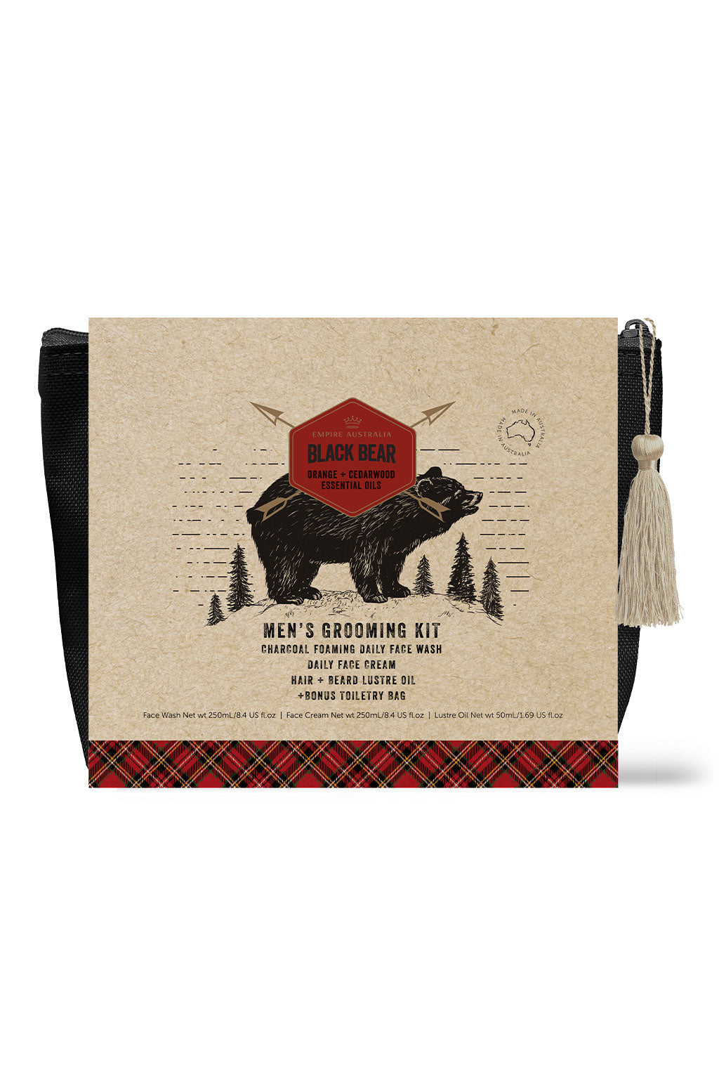 Black Bear Men's Grooming Kit - Orange & Cedarwood
