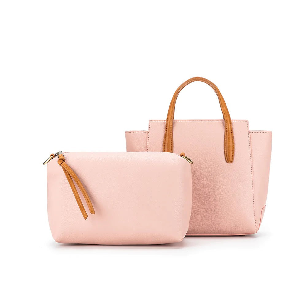 Vienna 2 Piece Handbag Set [col:pink]