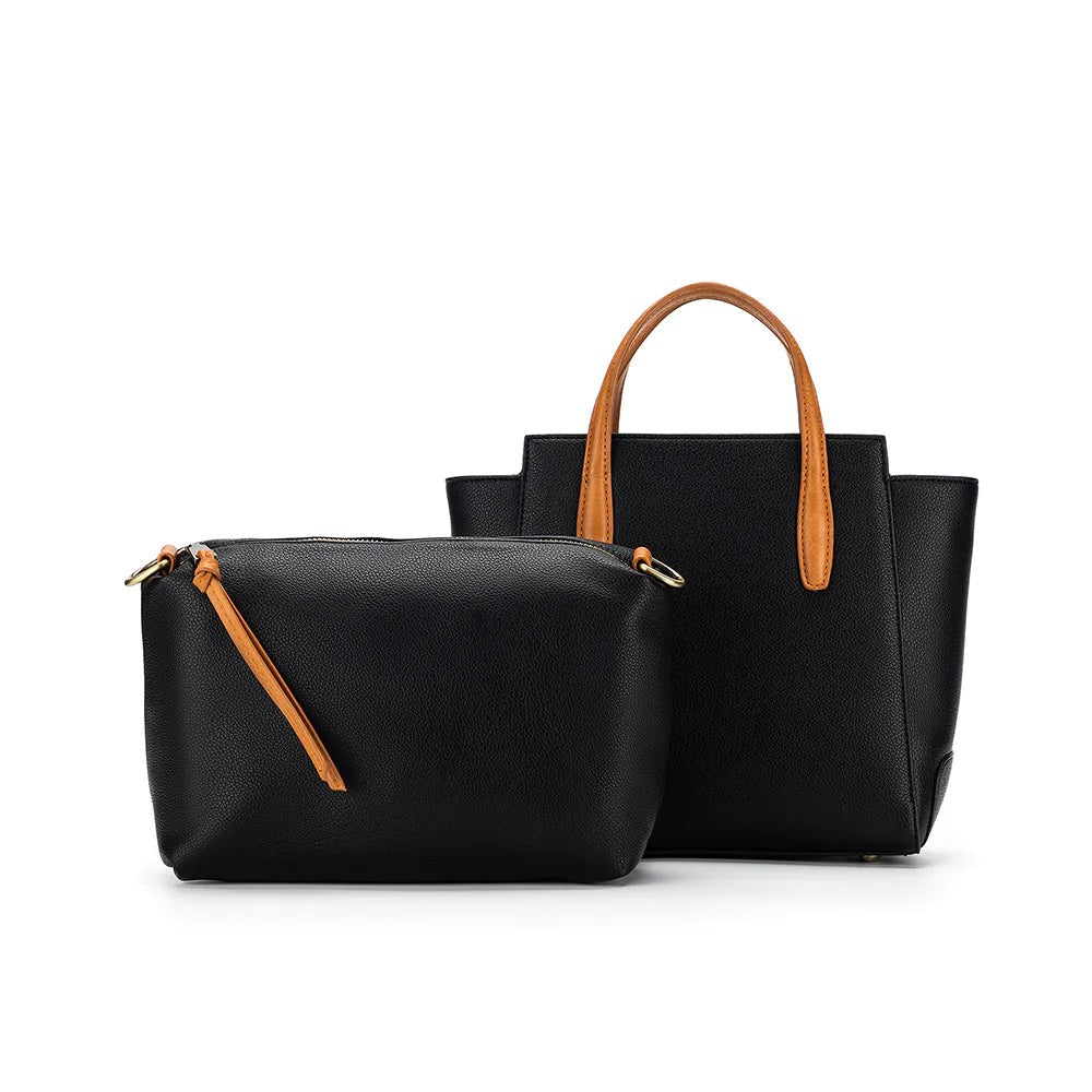 Vienna 2 Piece Handbag Set [col:black]