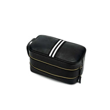 Load image into Gallery viewer, Hugo Wash Bag -  Black With Back And White Strip 
